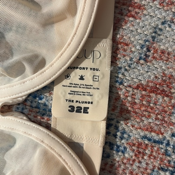 Cuup The Plunge Mesh Bra in Blush SZ 32E NWOT - Picture 4 of 4